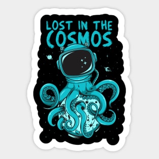 Astronaut Octopus Design  Lost in the Cosmos Sticker